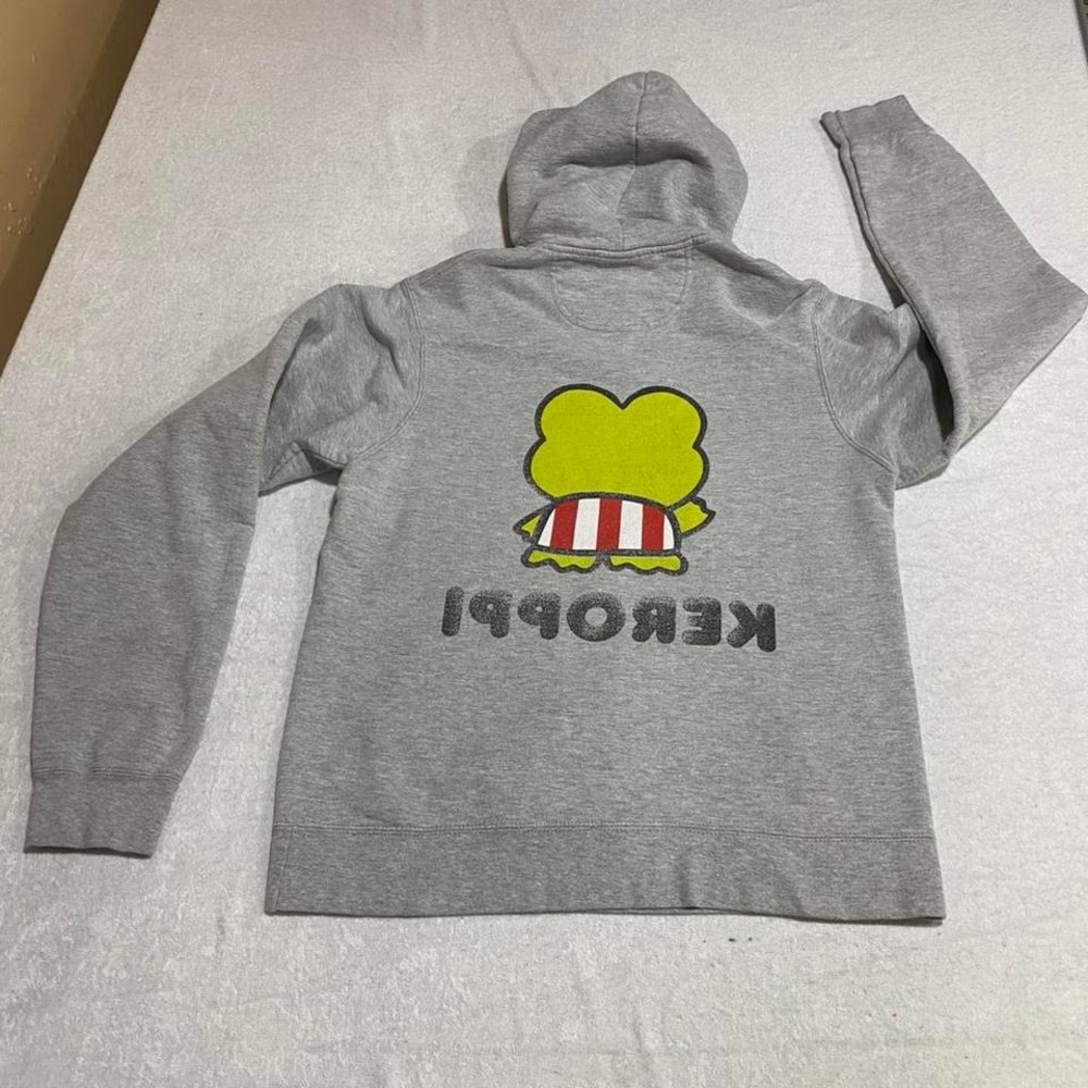 Sanrio Grey women small Keroppi hoodie. SKU244 #Keroppi #hoodie - Picture 3 of 5